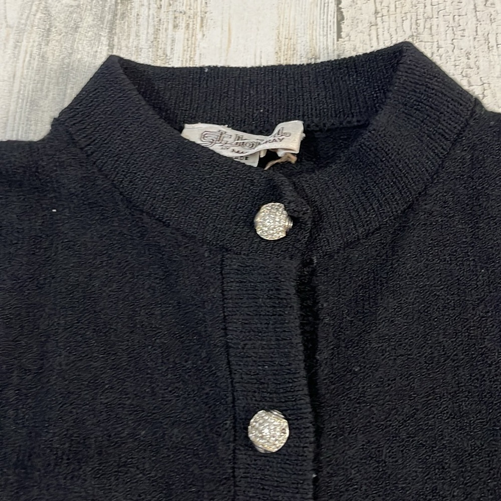 St John Black Cardigan Size 10 - Picture 3 of 11